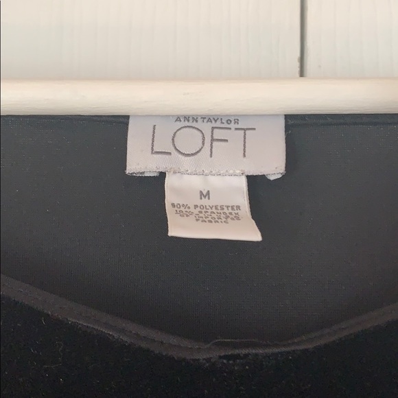 LOFT Black velvet top - Picture 4 of 5